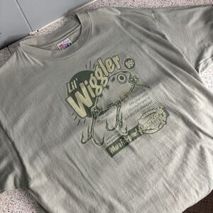 Vintage 90’s Lil’ Wiggler Fishing Sports T Shirt Single Stitch Green Outdoor XL